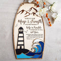 Encouraging scripture sign Psalm 46:1-3 with nautical theme
