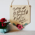 'Every Good Gift' Wooden Nursery Banner - James 1:17