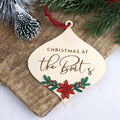 Family Christmas wooden bauble