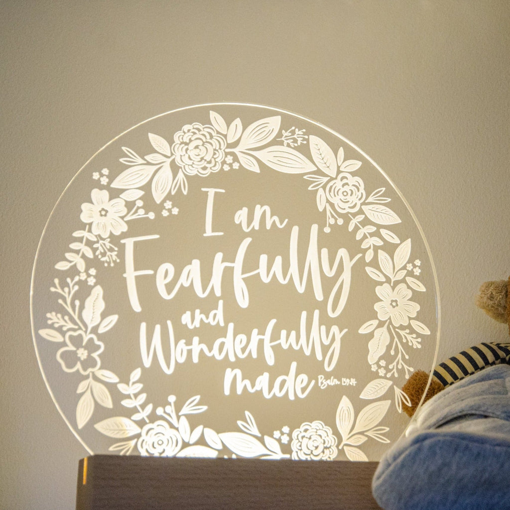 Fearfully & Wonderfully made night light design - Birch and Tides