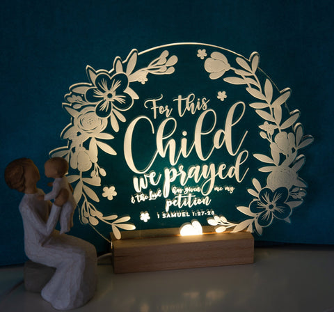 For this Child we prayed lamp - Birch and Tides