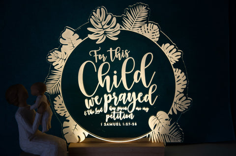 For this Child we prayed leaf lamp - Birch and Tides