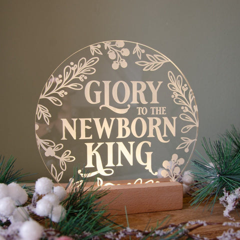 Glory to Newborn King christmas light - Birch and Tides