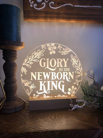 Glory to Newborn King christmas light - Birch and Tides