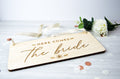 Here comes the Bride wooden Wedding Ring bearer Sign