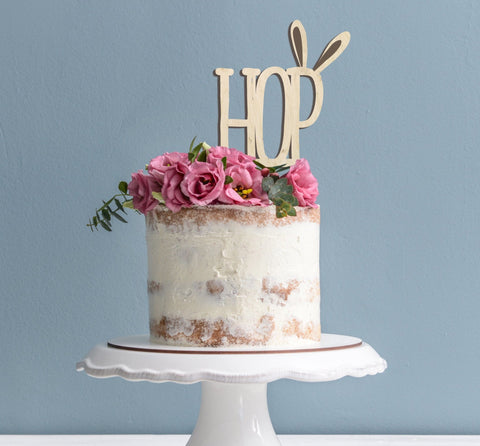 Hop easter eco friendly cake topper - Birch and Tides