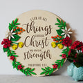 I can do all things - Bible verse scripture wooden wall art