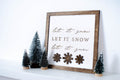 Let it snow wooden wall sign
