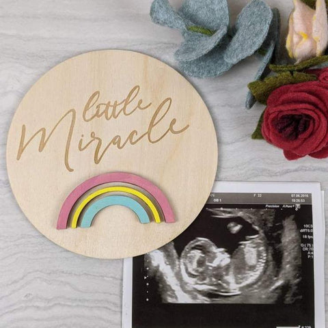Little miracle newborn rainbow disc - Birch and Tides