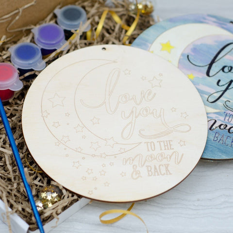 Love you to the moon and back painting kit - Birch and Tides