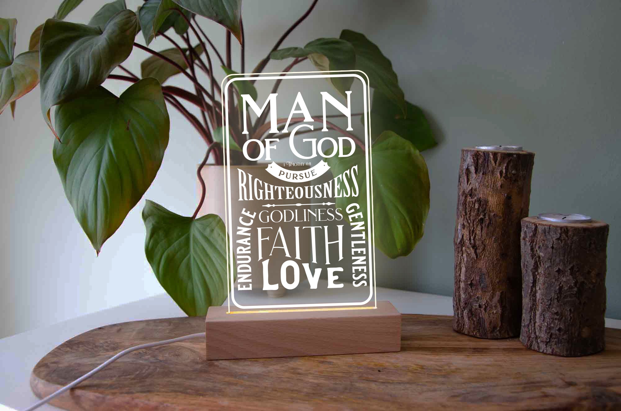 Man of God desk light