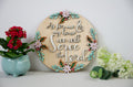 Me & my house wooden floral wall plaque Joshua 24:15