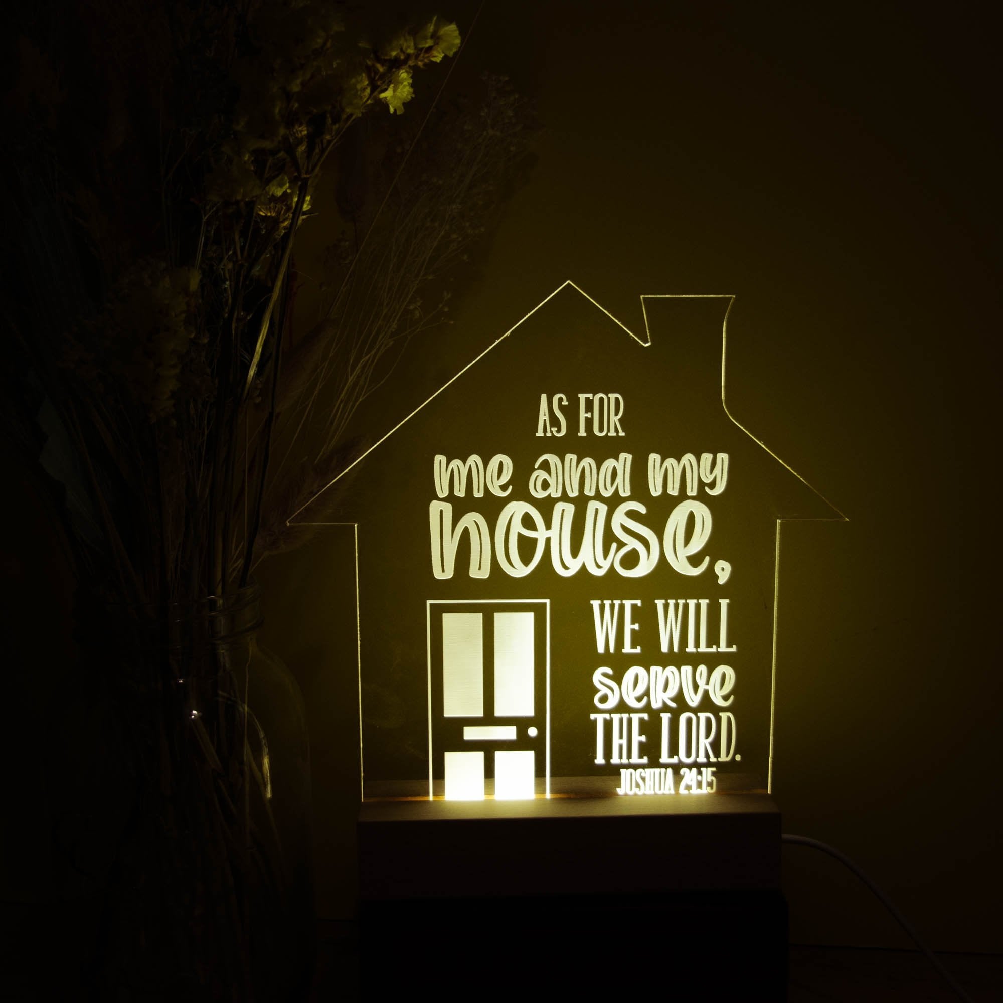 My house will serve the Lord night light