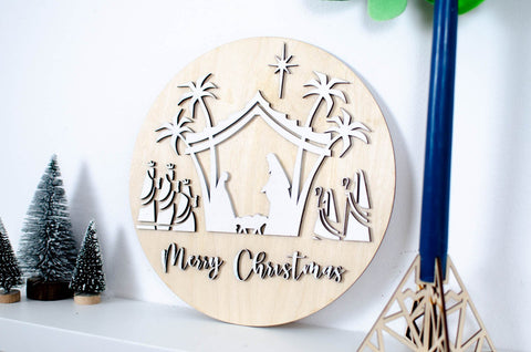 Nativity Merry Christmas Wall Art - Birch and Tides