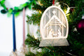 Nativity snowglobe Christmas ornament