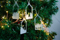 Nativity window frosted ornaments set of 4