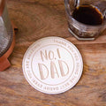 Number one Dad personalised wooden coaster