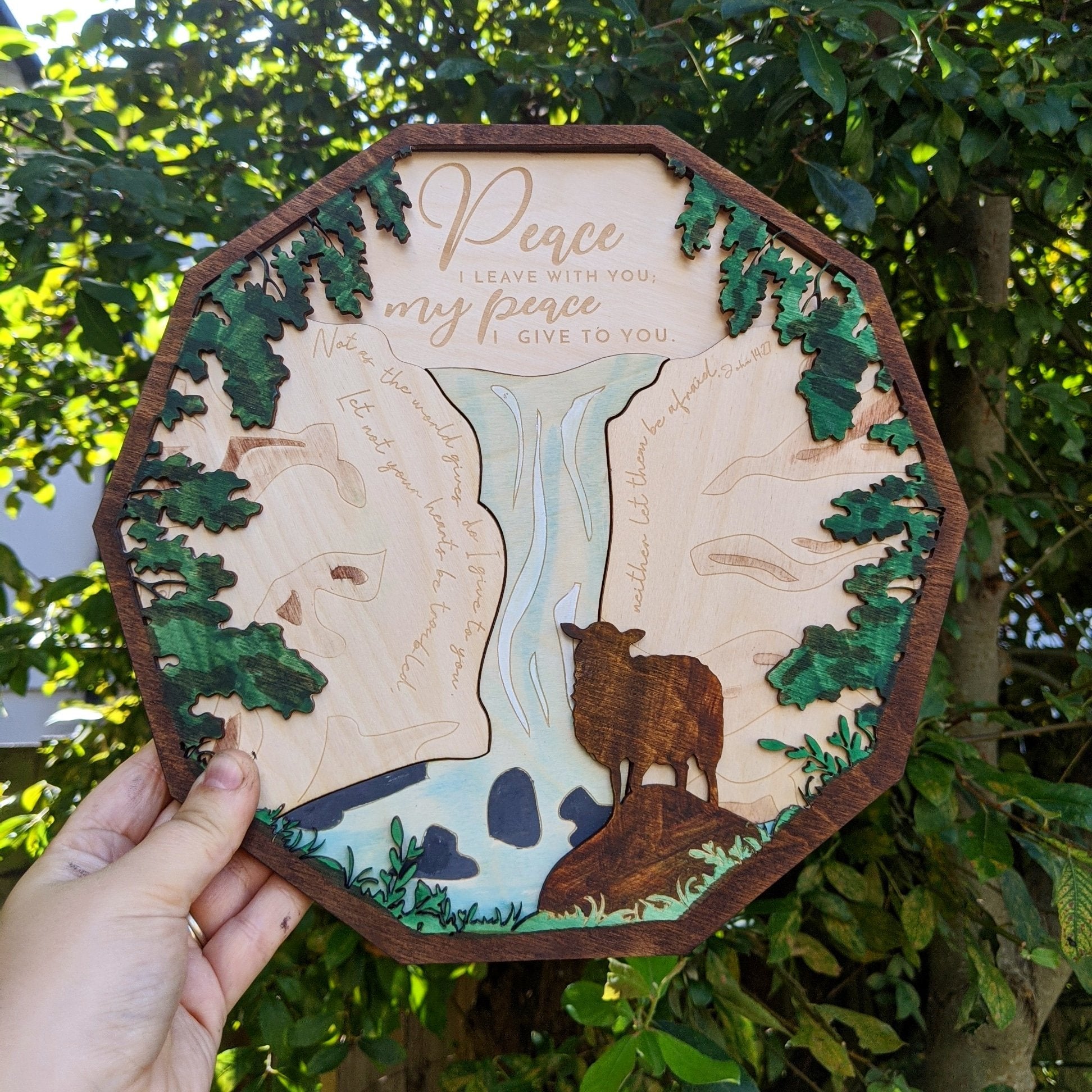 Peace I give to you wooden wall sign