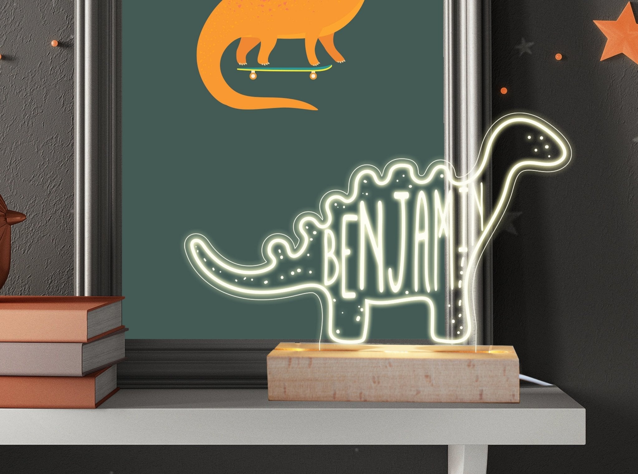 Personalised Dinosaur night light