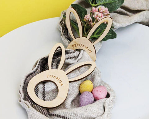 Personalised Easter napkin rings - Birch and Tides