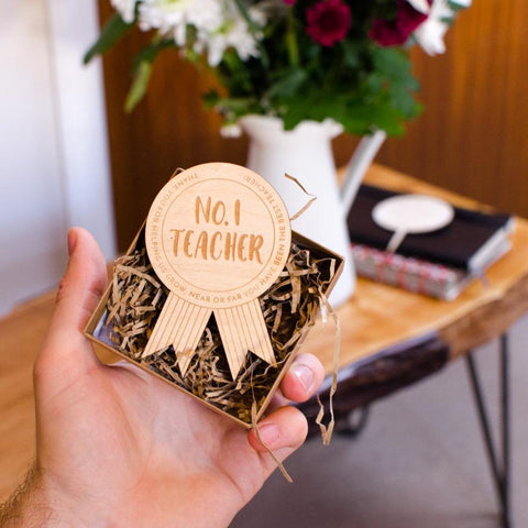 Personalised No.1 Teacher Award - Birch and Tides