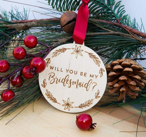 Personalised wooden Bridesmaid proposal gift - Birch and Tides