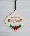 Pregnancy announcement Christmas engraved ornament