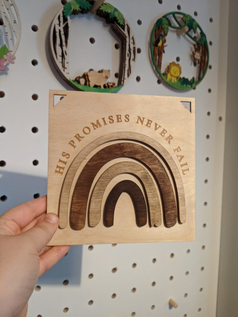 Promises never fail wooden plaque - Birch and Tides