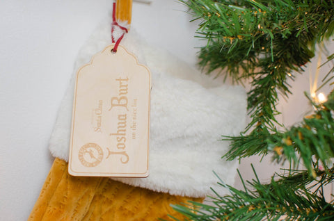 Santa personalised gift tag - Birch and Tides