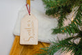 Santa's Workshop wooden gift tag