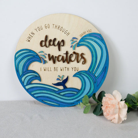 Scripture wall art nautical sign - Birch and Tides