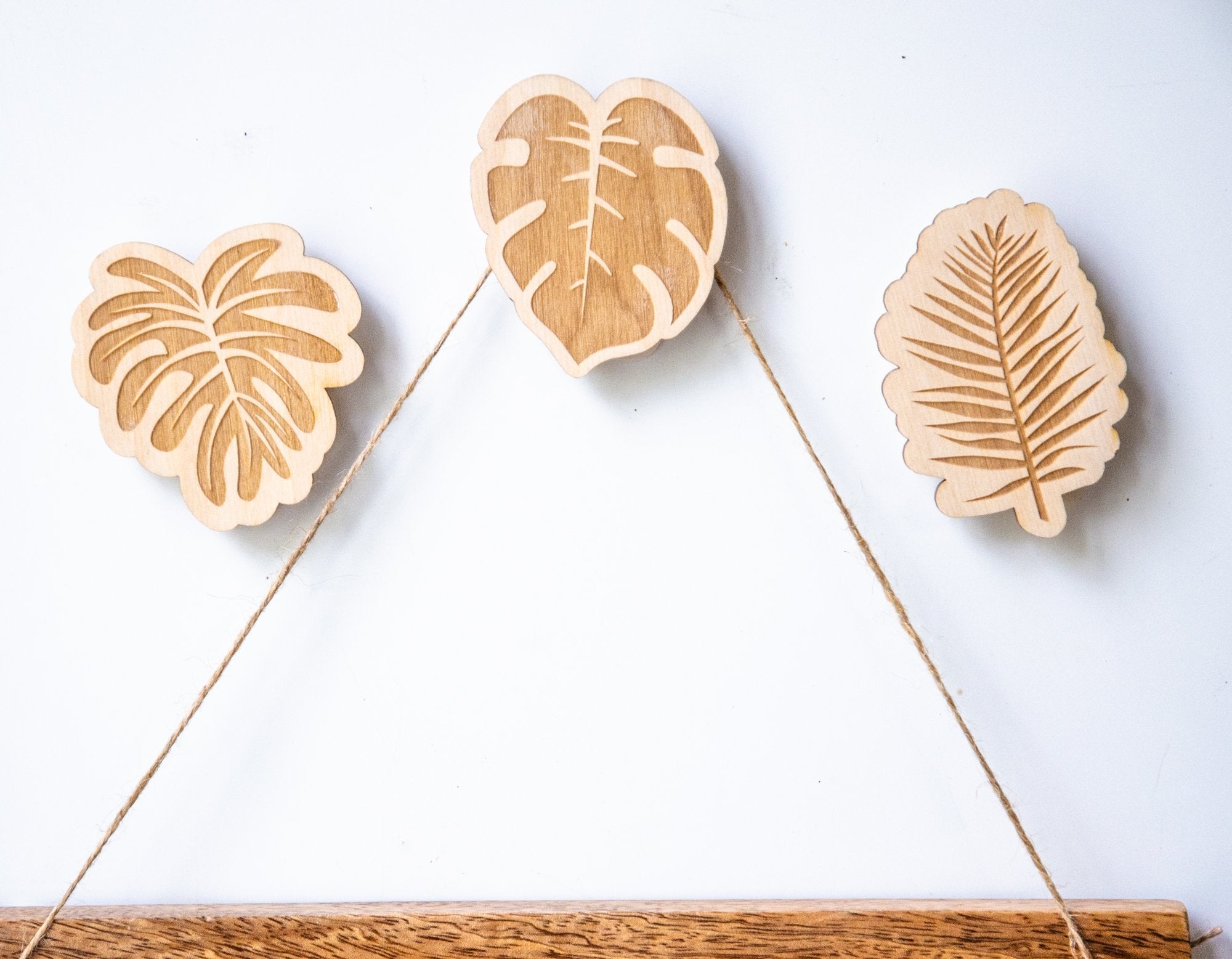 Set of 3 Monstera Leaf Wall Hook set