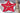 Set of 4 Red Felt star placemats - Birch and Tides