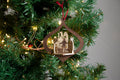 Shepherd Nativity scene christmas ornament