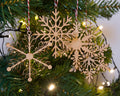 Snowflake set of 4 Christmas ornaments