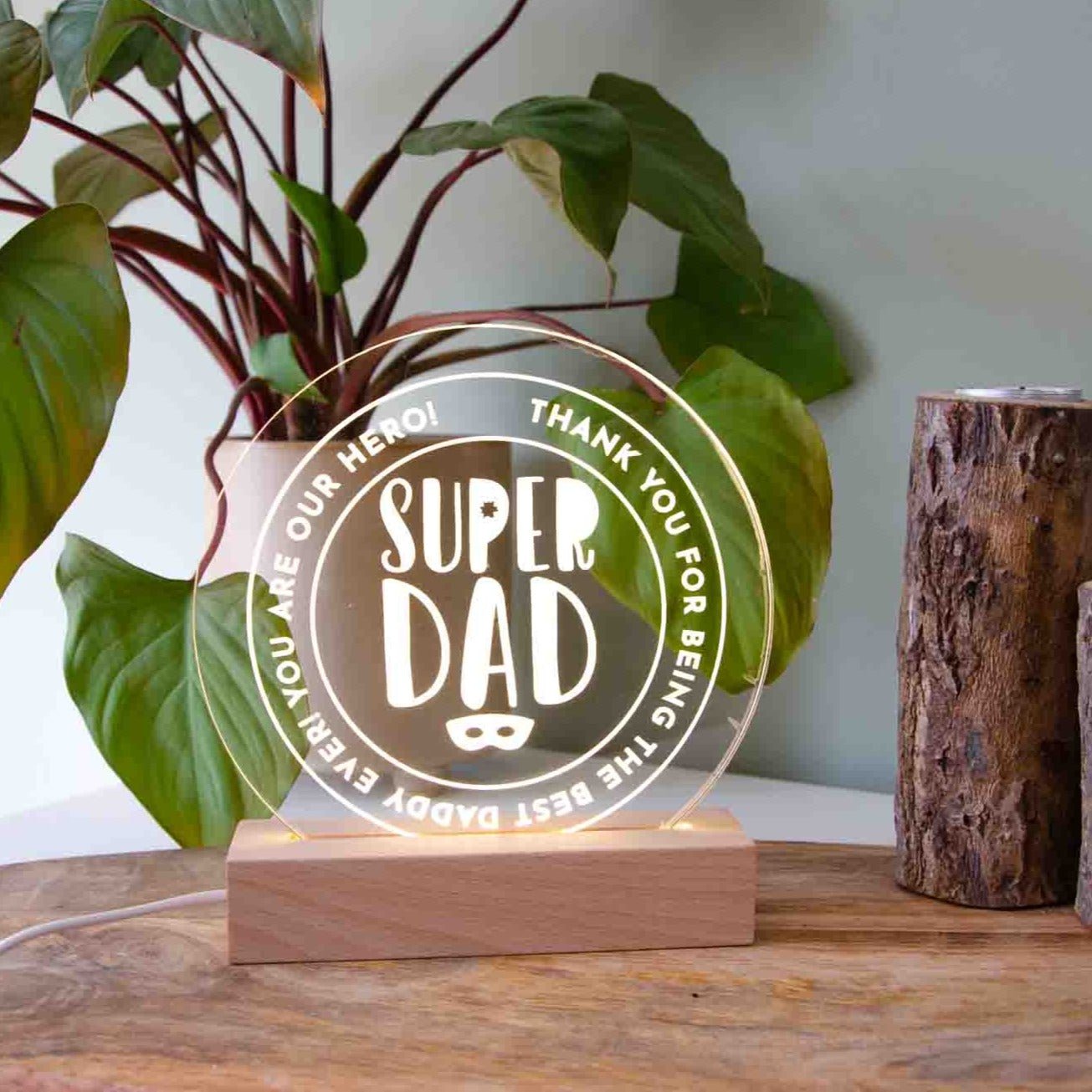 Super Dad personalised desk light