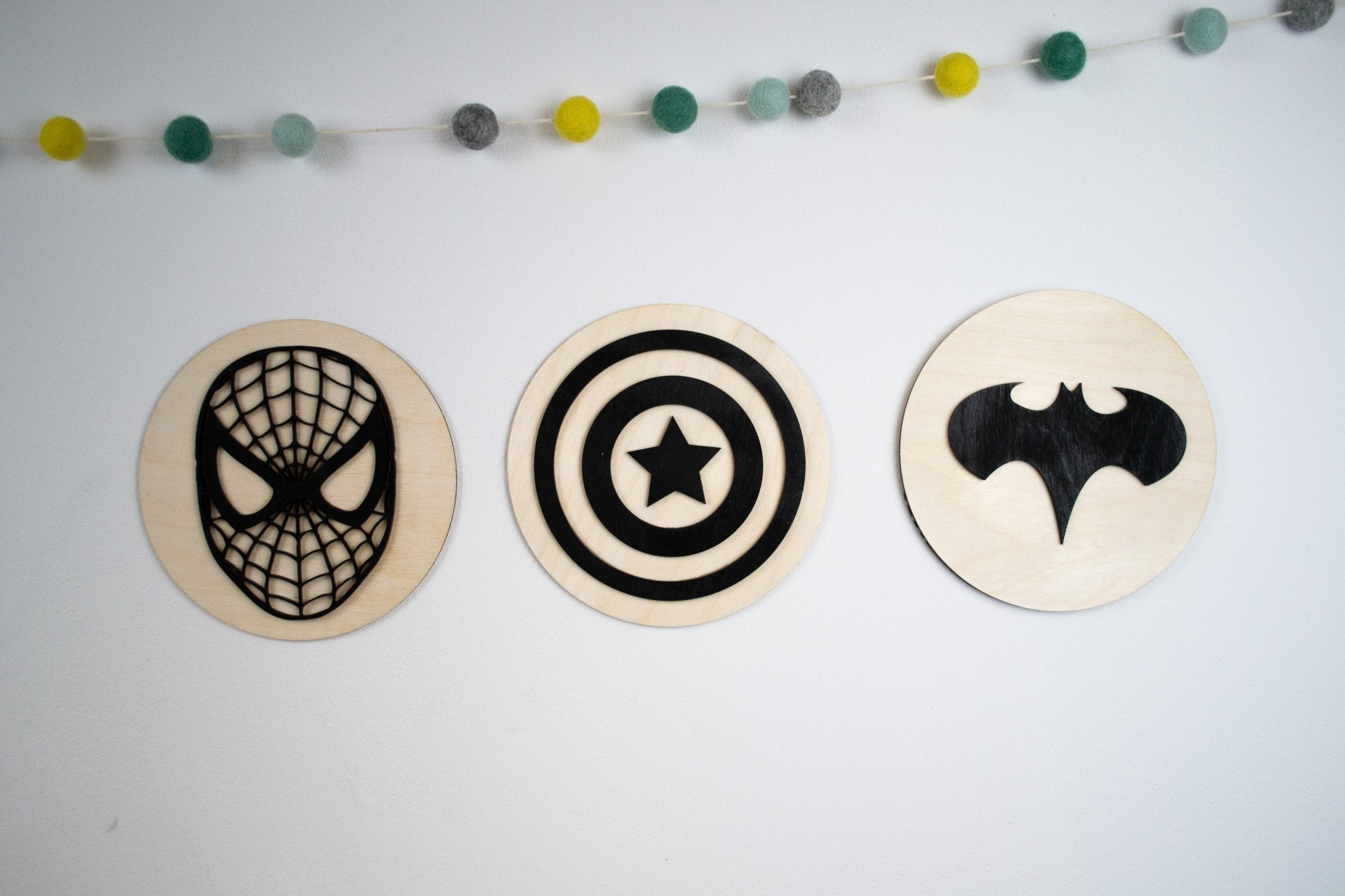 Superhero sign collection wooden sign