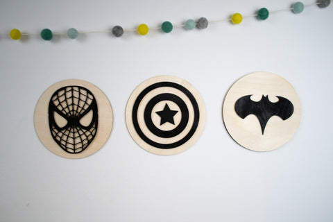 Superhero sign collection wooden sign - Birch and Tides