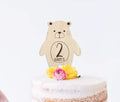 Teddy Bears Picnic wooden cake topper
