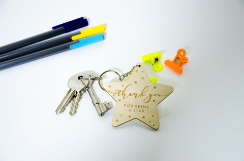 Thank you for being a star keyring - Birch and Tides