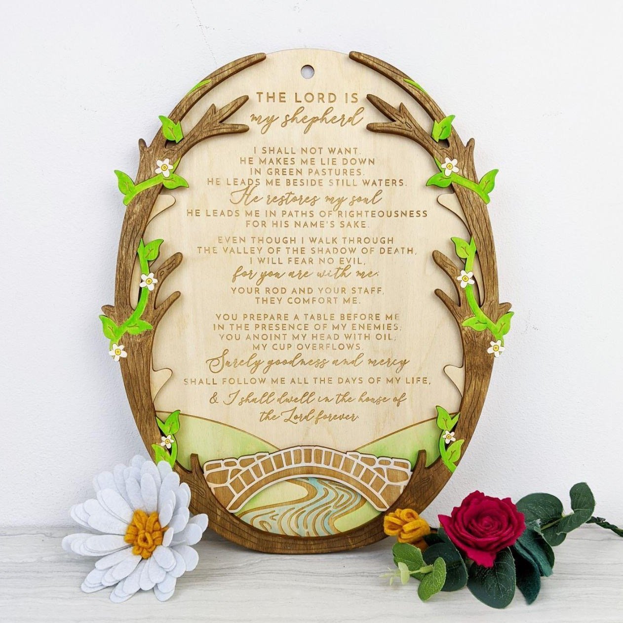 The Lord's my shepherd christian signs for home