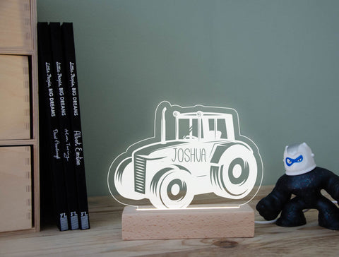 Tractor Personalised name LED light - Birch and Tides
