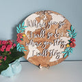 Travel World Wooden Home Decor Sign - Ruth 1:16