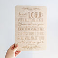 Trust in the lord hanging wall plaque