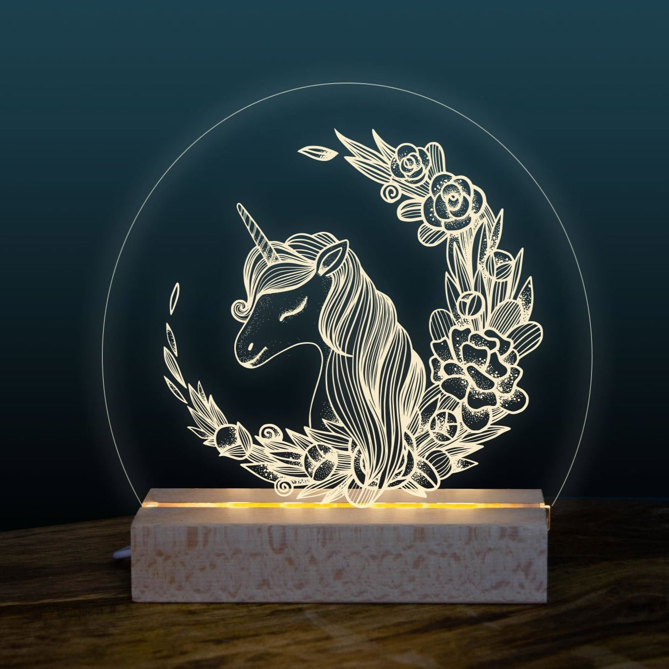 Unicorn night light design