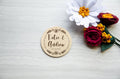 Wooden engraved Save the date wedding magnets