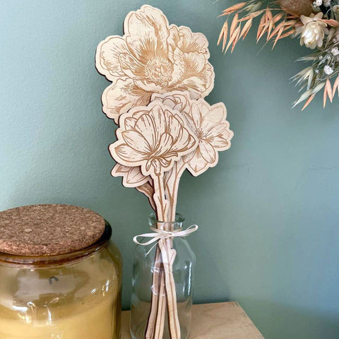 Wooden Flower bouquet gift - Birch and Tides
