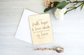 Wooden Mothers day card - Faith hope and love abide