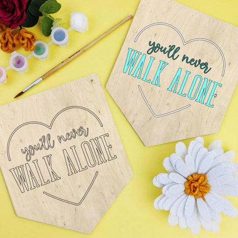 You'll never walk alone painting banner kit - Birch and Tides