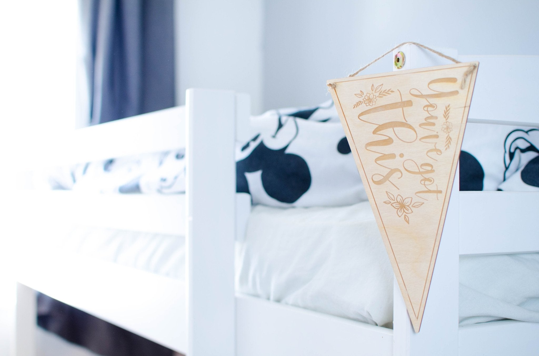 You've got this wooden banner